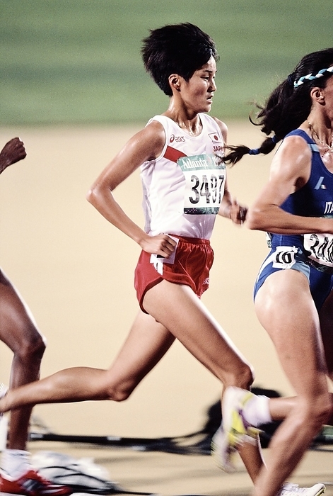 1996 Atlanta Olympics Michiko Shimizu  JPN  JULY 1996   Athletics : Michiko Shimizu  3497 of Japan runs during the Women s 5000m at the 1996 Atlanta Olympic Games in Atlanta, Georgia, USA.  Photo by Koji Aoki AFLO SPORT   0008 .
