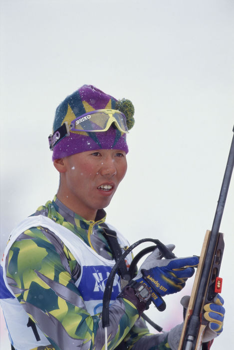 Shuichi Sekiya (JPN)
MARCH 9, 1997 - Biathlon : A portrait of Shuichi Sekiya of Japan during the Men's 4x7.5 km Relay at the 1996/1997 IBU Biathlon World Cup in Nozawa Onsen, Nagano, Japan. (Photo by Masakazu Watanabe/Agata)
(Photo by Masakazu Watanabe/AFLO SPORT) [0005].