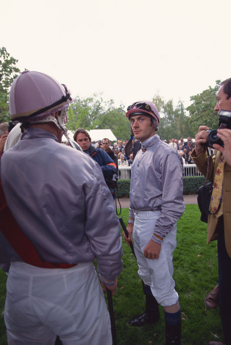 Olivier Peslier, 
October 4, 1998 - Horse Racing : 
Olivier Peslier in the paddock during the Prix de L''Arc De Triomphe run at Longchamp in Paris.
(Photo by Masakazu Watanabe/AFLO SPORT) [0005]