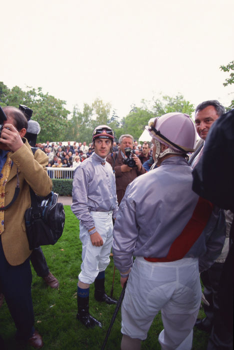 Olivier Peslier, 
October 4, 1998 - Horse Racing : 
Olivier Peslier in the paddock during the Prix de L''Arc De Triomphe run at Longchamp in Paris.
(Photo by Masakazu Watanabe/AFLO SPORT) [0005]