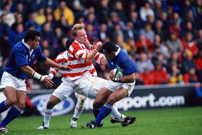 1999 Rugby World Cup First round league Pool D Andrew McCormick  JPN  OCTOBER 3, 1999   Rugby : Andrew McCormick of Japan in action during the IRB World Cup 1999 Pool D match between Japan 9 43 Samoa at Racecourse Ground in Wrexham, Wales.   Photo by Jun Tsukida AFLO SPORT   0003 .