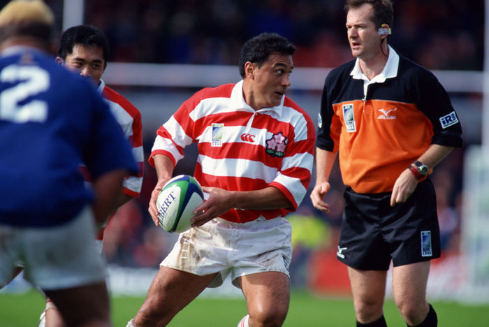 1999 Rugby World Cup First round league Pool D Graeme Bachop  JPN  OCTOBER 3, 1999   Rugby : Graeme Bachop of Japan in action during the IRB World Cup 1999 Pool D match between Japan 9 43 Samoa at Racecourse Ground in Wrexham Wales.   Photo by Jun Tsukida AFLO SPORT   0003 .