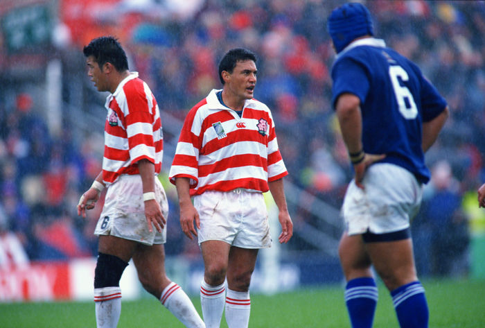1999 Rugby World Cup First round league Pool D Graeme Bachop  JPN  OCTOBER 3, 1999   Rugby : Graeme Bachop of Japan during the IRB World Cup 1999 Pool D match between Japan 9 43 Samoa at Racecourse Ground in Wrexham, Wales.   Photo by Jun Tsukida AFLO SPORT   0003 .
