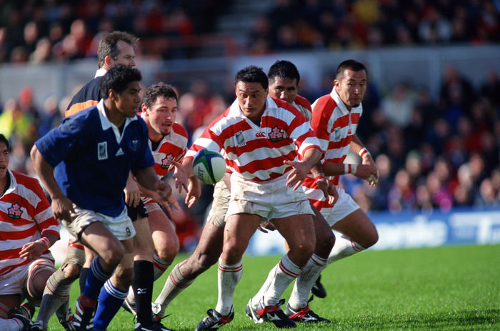 1999 Rugby World Cup First round league Pool D Graeme Bachop  JPN  OCTOBER 3, 1999   Rugby : Graeme Bachop of Japan in action during the IRB World Cup 1999 Pool D match between Japan 9 43 Samoa at Racecourse Ground in Wrexham Wales.   Photo by Jun Tsukida AFLO SPORT   0003 .