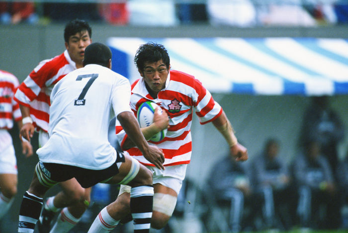 Masahiro Kurokawa (JPN)
MAY 20, 2000 - Rugby : Masahiro Kurokawa of Japan in action during the Epson Cup Pacific Rim Championship 2000 match between Japan 22-47 Fiji at Prince Fiji at Prince Chichibu Memorial Rugby Stadium in Tokyo, Japan.
 (Photo by Jun Tsukida/AFLO SPORT) [0003].