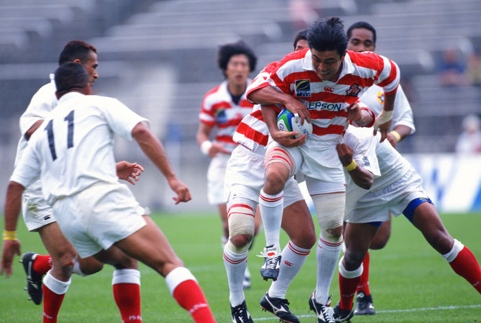 Naoya Okubo (JPN), Naoya Okubo
JUNE 3, 2000 - Rugby : Naoya Okubo of Japan in action during the Epson Cup Pacific Rim Championship 2000 match between Japan 25-26 Tonga at Prince Chichibu Memorial Rugby Stadium in Tokyo, Japan.
 (Photo by Jun Tsukida/AFLO SPORT) [0003].