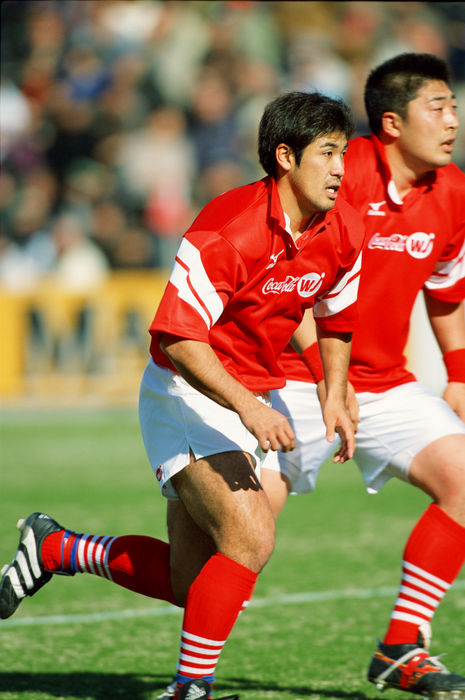 Soshi Fuchigami (Coca Cola), Soshi Fuchigami
JANUARY 3, 2001 - Rugby : Soshi Fuchigami of Coca Cola in action during the 53rd All Japan Workers' Rugby Championship 1st round match between NEC 74-14 Coca Cola West Japan at Prince Chichibu Memorial Rugby Stadium in Tokyo, Japan.
 (Photo by Jun Tsukida/AFLO SPORT) [0003].