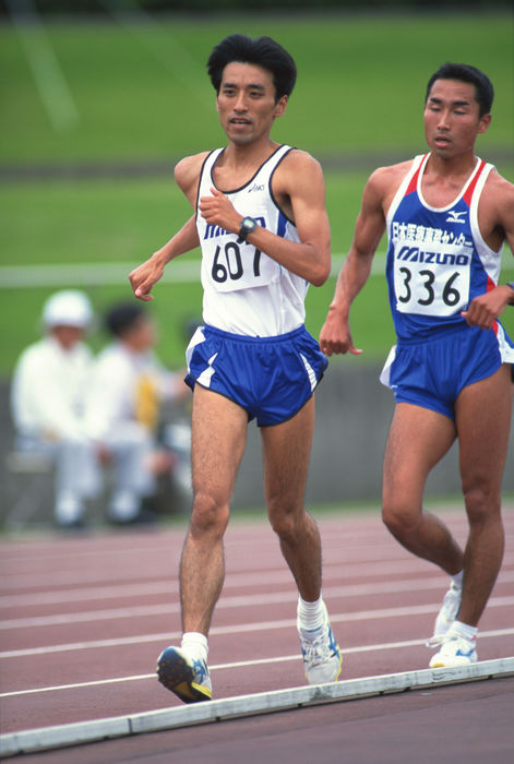 Akihiko Koike, Akihiko Koike
JUNE 10, 2000 - Athletics : Akihiko Koike in action during the Men's Walk Race at the Track and Field Meeting in Tottori, Japan.
 (Photo by Jun Tsukida/AFLO SPORT) [0003].