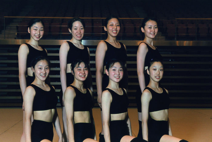Japan Sydney Olympic Selection team,
JUNE 28, 2000 - Rhythmic Gymnastics :
Rhythmic Gymnastics team group shot (Top row - L to R) Ayako Inada, Rie Nakashima, Yoshida, Shiraki, (Bottom row - L to R) Masami Nakata, Mizobe Yukari Mizobe, Madoka Okamori, Yukari Murata after the training at Tokyo Women's College of Physical Education in Tokuo, Japan.
 (Photo by Jun Tsukida/AFLO SPORT) [0003].