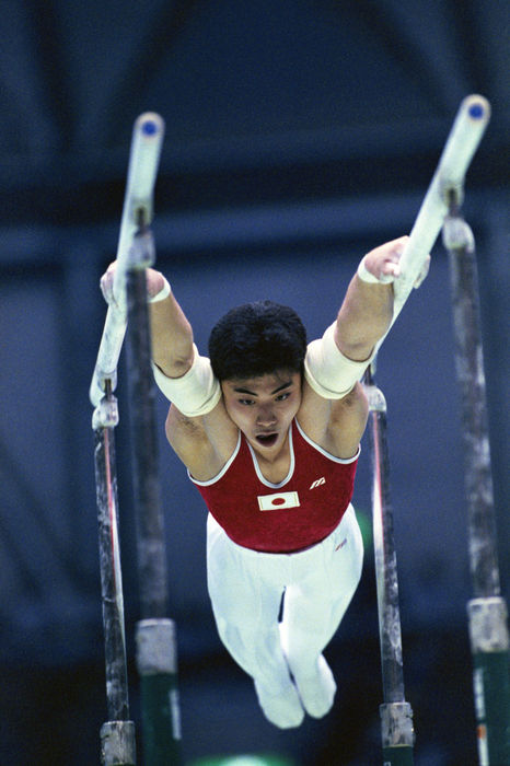 Naoya Tsukahara (JPN), Naoya Tsukahara
1998 - Artistic Gymnastics : Naoya Tsukahara of Japan in action during the Men's Parallel Bars at the 1998 Artistic Gymnastics World Cup in Sabae, Fukui, Japan. (Photo by Jun Tsukida/AF Tsukida/AF Tsukida/AF Tsukida/AF Tsukida)
 (Photo by Jun Tsukida/AFLO SPORT) [0003].