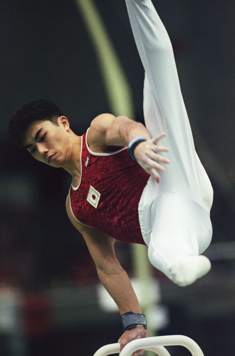 Naoya Tsukahara, Naoya Tsukahara
DECEMBER 12, 1999 - Artistic Gymnastics : Naoya Tsukahara in action during the Men's Pommel Horse at the 1999 Chunichi Cup competition in Nagoya, Japan.
 (Photo by Jun Tsukida/AFLO SPORT) [0003].