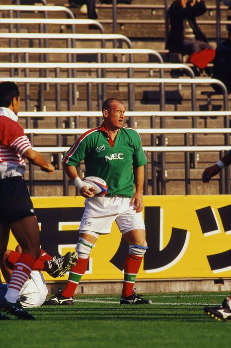 John Kirwan (NEC), 
November 27, 1999 - Rugby : 
during the East Japan Shakajin League Between NEC and Toshiba Fuchu in Chichibunomiya Prince Stadium in Tokyo, Japan.
(Phtoo by Jun Tsukida/AFLO SPORT) [0003]