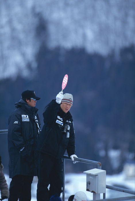 Masashi Abe (JPN)
FEBRUARY 8, 2000 - Nordic Combined : Japan team coach Masashi Abe during the FIS Nordic Combined World Cup in Nozawa Onsen, Nagano, Japan.
 (Photo by Jun Tsukida/AFLO SPORT) [0003].