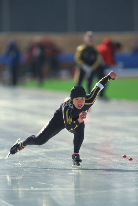 Yumiko Soda (JPN)
FEBRUARY 1999 - Speed Skating : Yumiko Soda of Japan in action during the Women's Speed Skating 500m at the Asian Winter Games 1999 at Chunchon Outdoor Ice Rink in Kangwon, South Korea.
 (Photo by Jun Tsukida/AFLO SPORT) [0003].