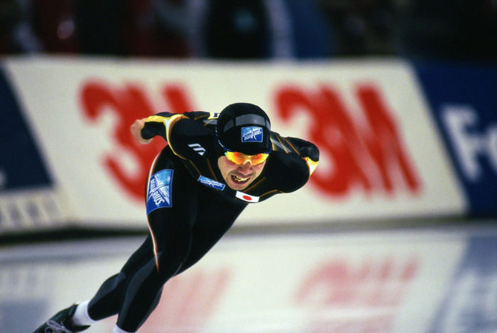 Keiji Shirahata (JPN)
MARCH 11, 2001 - Speed Skating : Keiji Shirahata of Japan in action during the Men's 10,000m at the 2001 ISU World Speed Skating Single Distance Championships at Utah Olympic Oval in Salt Lake City, Utah, USA.
 (Photo by Jun Tsukida/AFLO SPORT) [0003].