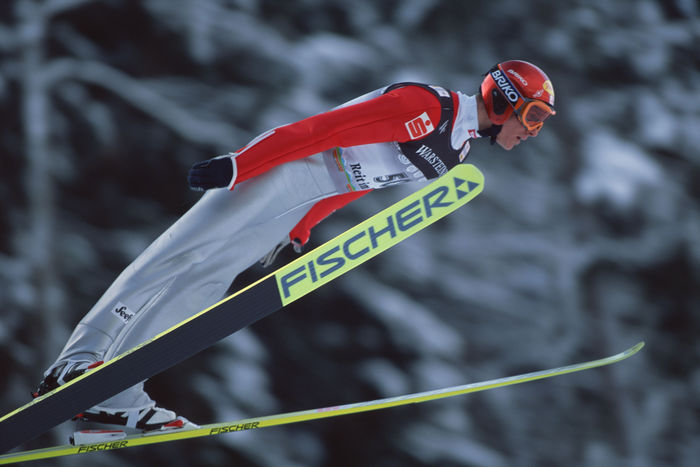 Felix Gottwald (AUT),
JANUARY 3, 2002 - Nordic Combined : Felix Gottwald of Austria jumps during the Individual Sprint at the FIS Nordic Combined World Cup in Reit im Winkl, Germany.
 (Photo by Jun Tsukida/AFLO SPORT) [0003]