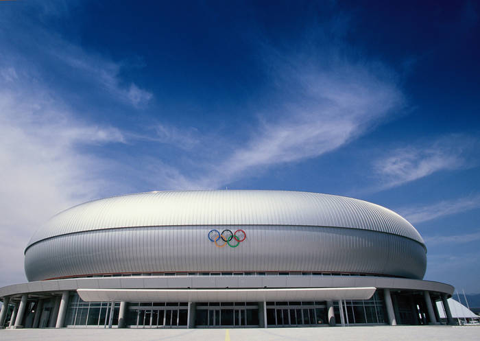 White Ring,
SEPTEMBER 1996 - Figure Skating :
A general view of White Ring Arena, the site of the Figure Skating competition for the 1998 Winter Olympic Games in Nagano, Japan.
(Photo by Koji Aoki/AFLO SPORT) (008)