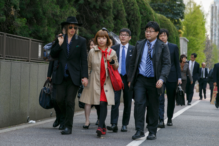   Vagina artist   Megumi Igarashi  receives appeal ruling Japanese artist Megumi Igarashi  C  holds her fiance s hand Mike Scott of The Waterboys  L  upon her arrival at the Tokyo District Court on April 13, 2017, Tokyo, Japan. Igarashi also known as Rokudenashiko was declared partly innocent by the Tokyo District Court, today April 13, after first being arrested in 2014 for distributing 3D data of her genitals as part of a crowd funding project to make a kayak based on her vulva. She had been found guilty in 2016 of breaking obscenity laws and fined JPY 400,000 but appealed that ruling. She was found guilty of distributing obscene data via the internet but innocent for displaying her art.  Photo by Rodrigo Reyes Marin AFLO 