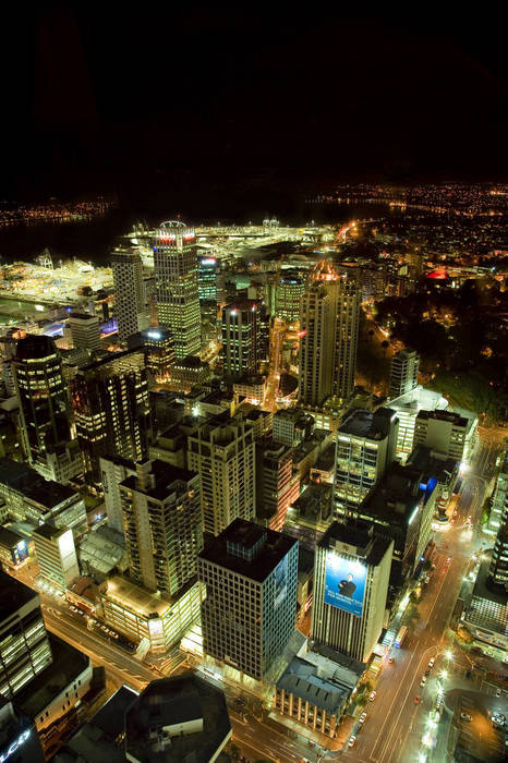 Auckland CBD viewed from Skytower, Auckland, North Island, New Zealand