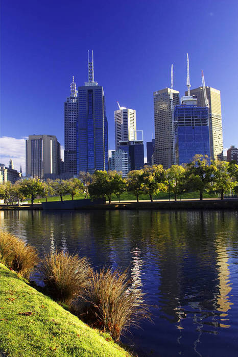 Yarra River and CBD, Melbourne, Victoria, Australia