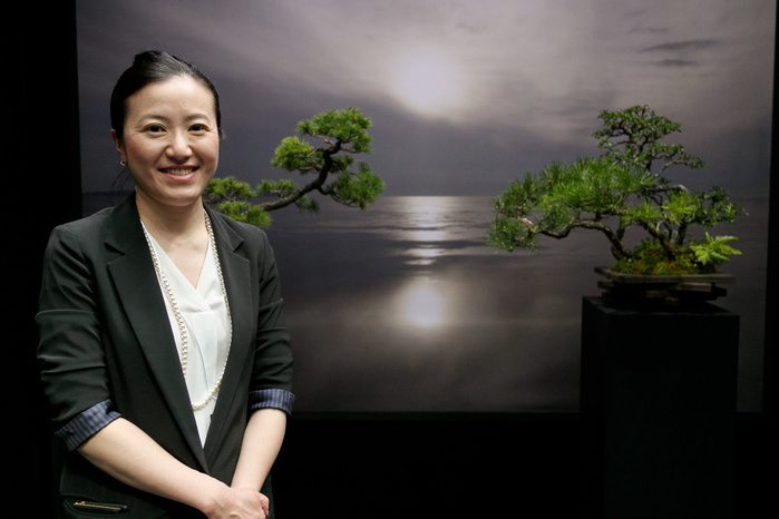 The 8th World Bonsai Convention in Saitama Bonsai Artist Kaori Yamada poses for a photograph during The 8th World Bonsai Convention in Saitama on April 28, 2017 in Japan. The event runs for three days until April 30 at Saitama Super Arena and other venues in the city. Saitama City is the home of Omiya Bonsai Village an area where many Bonsai growers moved from Tokyo to settle after the Great Kanto Earthquake in 1923. The 1st World Bonsai Convention was also held in Saitama in 1989 and this year s event is expected to attract international visitors from every continent.  Photo by Rodrigo Reyes Marin AFLO 