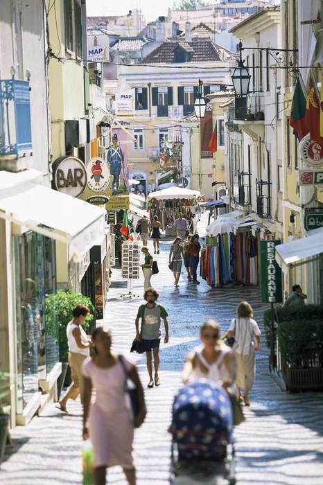 The main shopping street, Cascais, Portugal, Europe