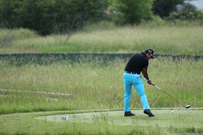 117th U.S. Open Championship Hideki Matsuyama Hideki Matsuyama  JPN , JUNE 17, 2017   Golf : Hideki Matsuyama of Japan tees off on the 14th hole during the third round of the 117th U.S. Open Championship at Erin Hills golf course in Erin, Wisconsin, United States.