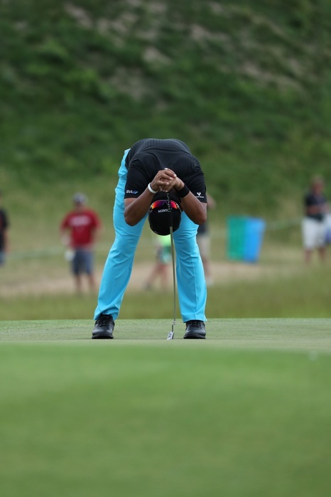 117th U.S. Open Championship Hideki Matsuyama Hideki Matsuyama  JPN , JUNE 17, 2017   Golf : Hideki Matsuyama of Japan looks dejected on the 17th hole during the third round of the 117th U.S. Open Championship at Erin Hills golf course in Erin, Wisconsin, United States.