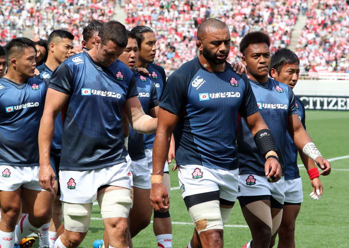 Rugby Test Match Leitch Michael Michael Leitch  JPN , JUNE 24, 2017   Rugby : June 24, 2017, Tokyo, Japan   Japan s rugby national team captain Michael leatch  3rd R  and his teammates leave the pitch after a training session before starting the test match between Japan and Ireland at the Ajinomoto Stadium in Tokyo on Saturday, June 24, 2017. Japan was defeated by Ireland 13 35. Photo by Yoshio Tsunoda AFLO  LwX  ytd 