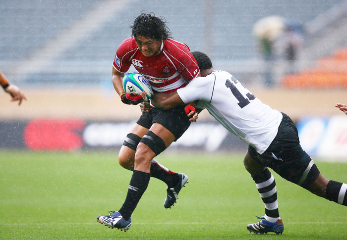 Takashi Kikutani (JPN), JUNE 22, 2008 - Rugby : IRB Pacific Nations Cup 2008 Japan Round match between Japan 12-24 Fiji at National Stadium, Tokyo, Japan. (Photo by AFLO SPORT) [1045].