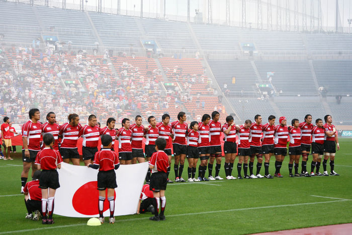 Rugby Japan National Team Group (JPN), JUNE 22, 2008 - Rugby : IRB Pacific Nations Cup 2008 Japan Round match between Japan 12-24 Fiji at National Stadium, Tokyo, Japan. (Photo by AFLO SPORT) [1045].