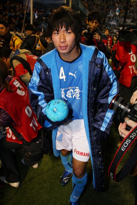 Takuya Matsuura (Jubilo), DECEMBER 13, 2008 - Football : 2008 J.LEAGUE Division 1 and Division 2 play off 2nd Leg, match between Jubilo Iwata 2-1 Vegalta Sendai at YAMAHA Stadium, Shizuoka, Japan. (Photo by AFLO SPORT) [1045].