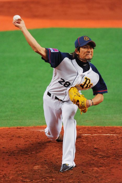 Satoshi Komatsu (Buffaloes), MARCH 28, 2009 - Baseball : 2009 Spring Training Game match between Orix Buffaloes 4-3 Hanshin Tigers at Kyocera Dome, Osaka, Japan. (Photo by AFLO SPORT) [1045].
