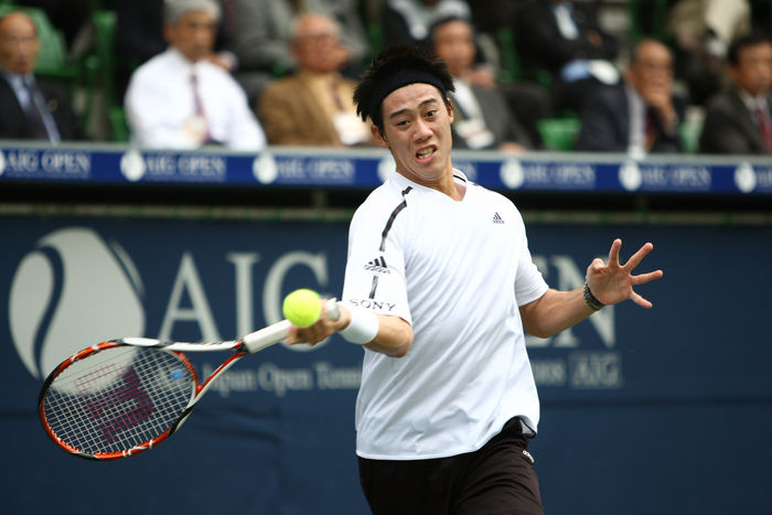 Kei Nishikori (JPN), OCTOBER 1, 2008 - Tennis : AIG Japan Open Tennis Championships 2008 Men's Singles at Ariake Colosseum, Tokyo, Japan. by YUTAKA/AFLO SPORT) [1040].
