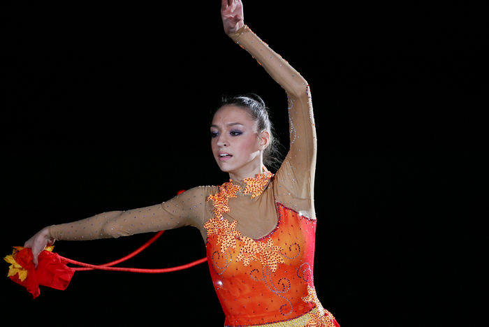 Evgeniya Kanaeva (RUS), OCTOBER 12, 2008 - Rhythmic Gymnastics : AEON CUP 2008 Worldwide R.G. Club Championships at Tokyo Metropolitan Gymnasium, Tokyo, Japan. (Photo by YUTAKA/AFLO SPORT) [1040]