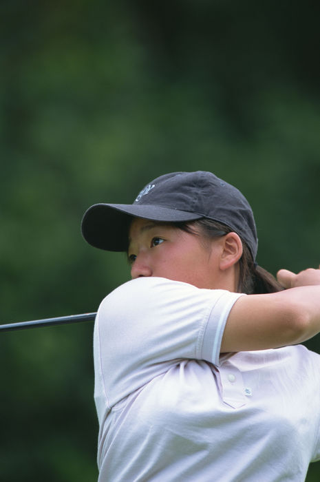 Chie Arimura, June 2001 - Golf : during the 43th Japan Women's Amateur Championship at Ono CC in Hyogo, Japan, (Photo by Masakazu Watanabe/AFLO) SPORT) [0005].