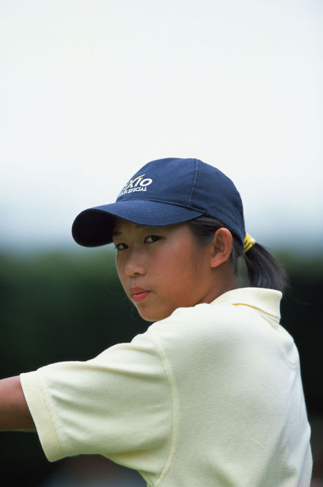 Kumiko Kaneda, June 2001 - Golf : during the 43th Japan Women's Amateur Championship at Ono CC in Hyogo, Japan. AFLO SPORT) [0005].