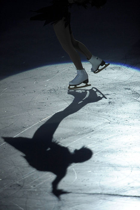 A detailed Shot of the Shizuka Arakawa, July 5, 2008 - Figure Skating : during the Friends on Ice 2008 at Shinyokohama Skate Center in Kanagawa, Japan. (Photo by Masakazu Watanabe/AFLO SPORT) [0005].