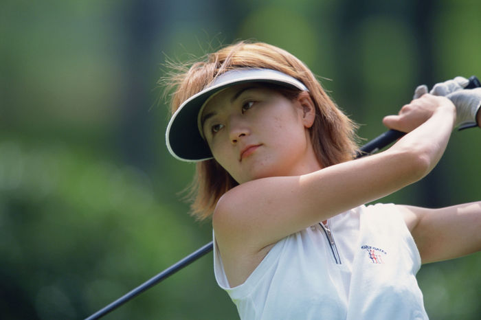 Yoshino Nakajima, June 2001 - Golf : during the 43th Japan Women's Amateur Championshiop at Ono CC in Hyogo, Japan. AFLO SPORT) [0005].