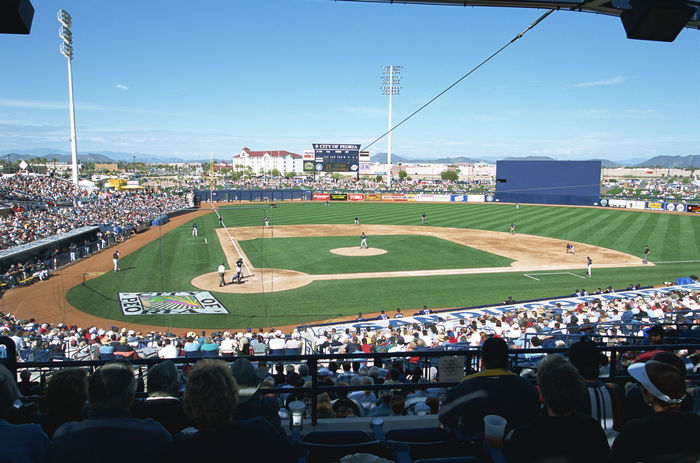 Peoria Sports Complex,
MARCH 2001 - MLB : A general view of stadium during the Seattle Mariners spring training game at Peoria Sports Complex in Peoria, Arizona, USA.
 (Photo by Jun Tsukida/AFLO SPORT) [0003]