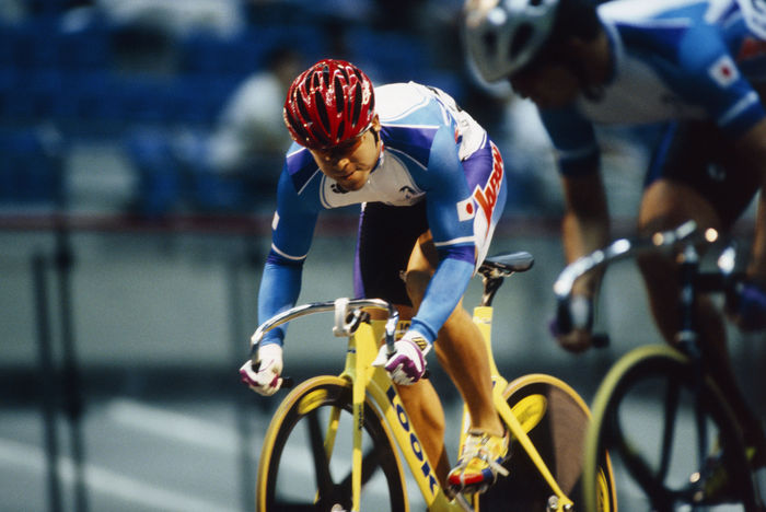 Noriaki Mabuchi (JPN)
JUNE 6, 1999 - Cycling :.
Noriaki Mabuchi of Japan competes during the Men's Sprint of the 19th Asian Cycling Championships Track racing at Green Dome Maebashi in Gunma, Japan.
 (Photo by Jun Tsukida/AFLO SPORT) [0003].