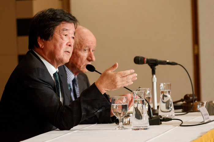 Former Foreign Ministry official Hitoshi Tanaka says diplomacy way to solve conflict with North Korea Former Foreign Ministry official Hitoshi Tanaka speaks during a news conference at the Foreign Correspondents  Club of Japan on September 5, 2017, Tokyo, Japan. Tanaka said that diplomacy is the only way that China, the United States, Japan and South Korea, can reduce recent tensions with North Korea. The former deputy foreign minister helped to normalize relations between Japan and North Korea and to arrange Prime Minister Junichiro Koizumi s visit in 2002 to Pyongyang.  Photo by Rodrigo Reyes Marin AFLO 