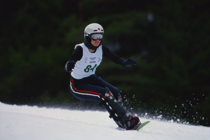 Koichi Makino (JPN)
JANUARY 1999 - Snowboarding : Koichi Makino of Japan in action during the Men's Snowboarding at the 1999 Winter Universiade in Poprad-Tatry, Slovakia.
(Photo by AFLO SPORT) [0006].