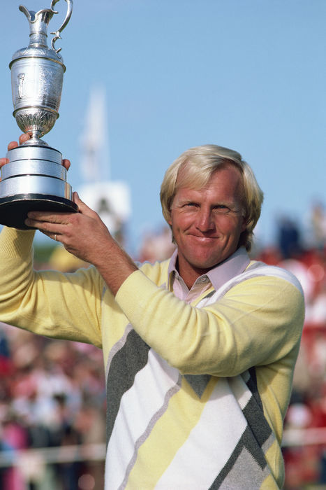 1986 British Open Awards Ceremony Winner Greg Norman Greg Norman, July 17 20, 1986   Golf : celebrates during the final round of the 1986 British Open Golf Championship held on July 20, 1986 at Turnberry, in Ayrshire, Scotland.  Photo by Koji Aoki AFLO SPORT   0008 