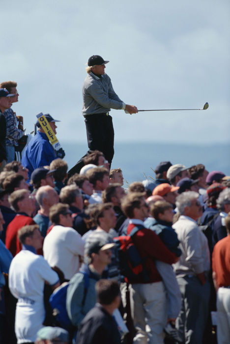 1997 British Open Greg Norman Iron Shot Greg Norman,JULY 17 20, 1997   Golf : during the 126th British Open Championship at the Royal Troon Golf Club in Troon, Scotland.  Photo by Koji Aoki AFLO SPORT   0008 