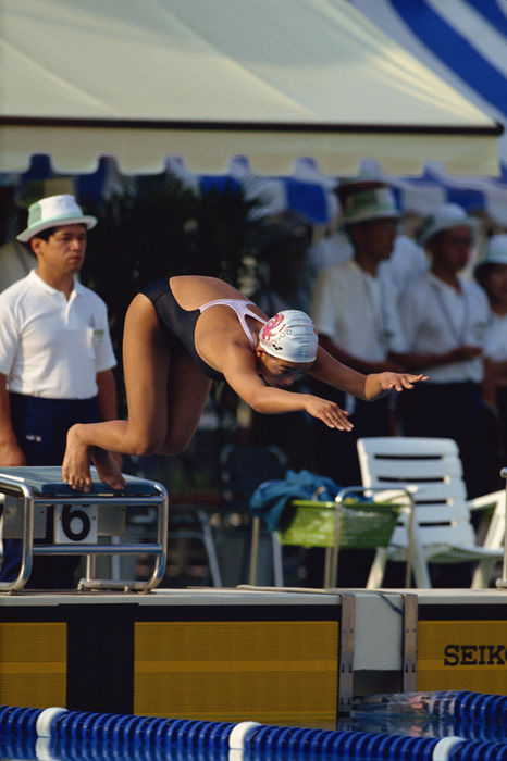 Kyoko Iwasaki (Numazu 5), August 23, 1992 - Swimming : during the All Japan Junior High School Championship in Japan. ) [0348].