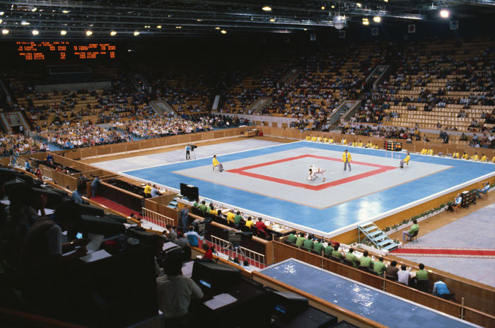 1980 Moscow Olympics The General View, July 29, 1980   Judo : during the  78kg category of the Summer Olympic Games in Moscow, Soviet Union.  Photo by Shinichi Yamada AFLO   0348 