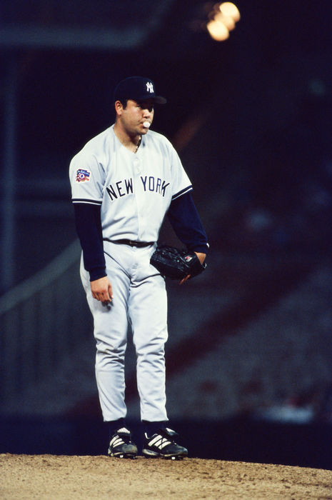 Hideki Irabu (Yankees), August 20, 1997 - MLB : Pitcher Hideki Irabu of the New York Yankees throws a pitch during a game against the Anaheim Angels at Anaheim Stadium in Anaheim, California. The Yankees won the game 8-5. (Photo by AFLO) [0559].