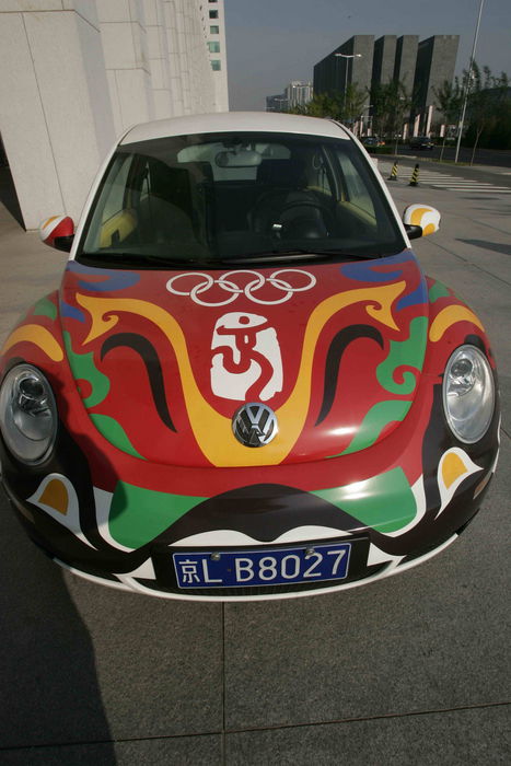 Volkswagen Beetle in the version of Olympic      VW          quot November 4, 2008, Beijing, Volkswagen Beetles in the version of Olympic are on display. CHINA OUT TPG NEWS quot  Photo by Top Photo AFLO   2169 