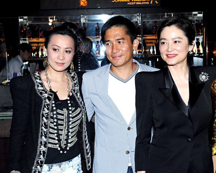 Tony Leung and Carina Lau and Brigitte lin, Mar 30, 2009 : Tony Leung and Carina Lau and Brigitte lin present the private party Mar 30,2009.Hongkong. (Photo by Top Photo/AFLO) [2169].